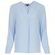 Brooks Brothers Womens Open-Neck Satin Blouse